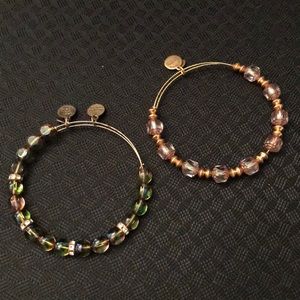 Set of 2 Alex and Ani beaded bracelets